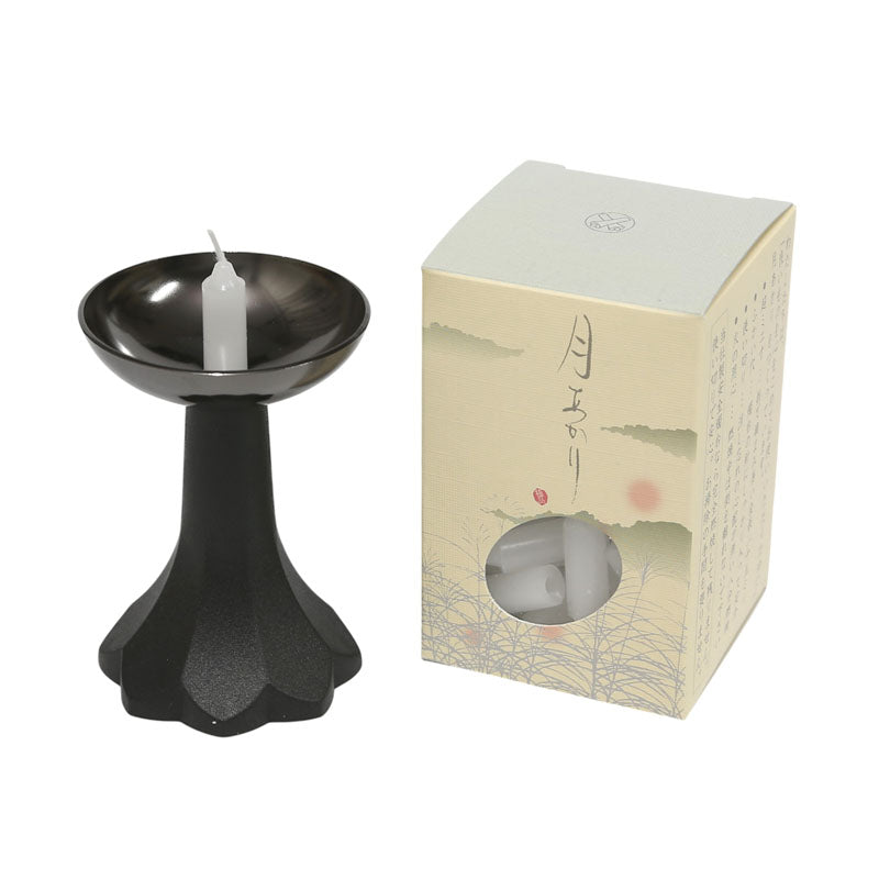 お灯り 2入セット ミニローソク・燭台もえ 東海製蝋 日本製 TOKAISEIRO