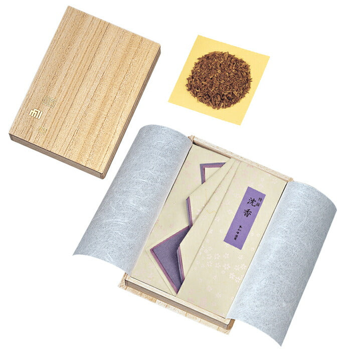 특별히 선택된 향기로운 목재 agarwood 30g, 오라로 니아 상자에 종이 포장, 향 0486 Tamahatsudo