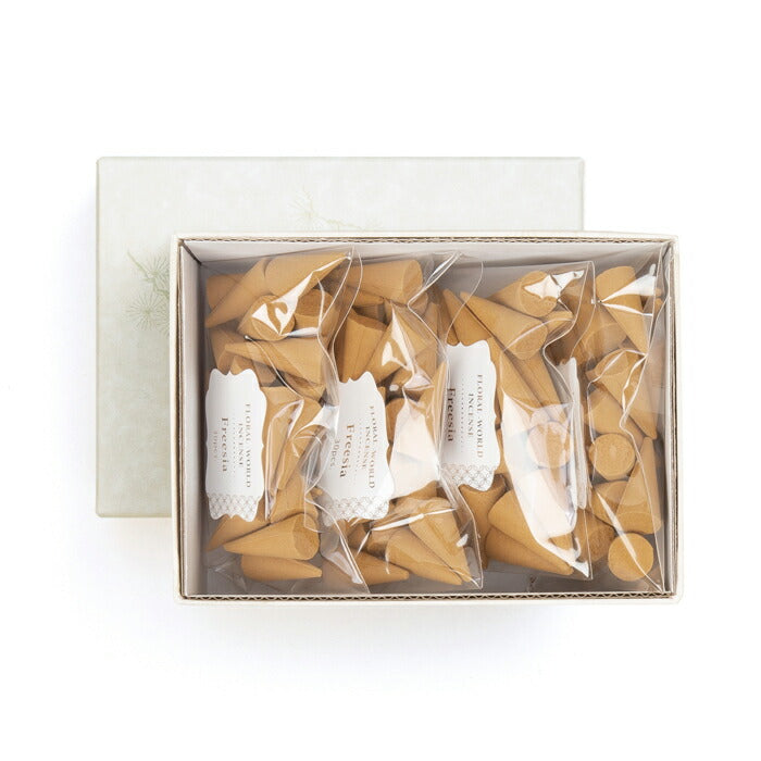 Flower World Freesia Cone 120 Shoyeido 향