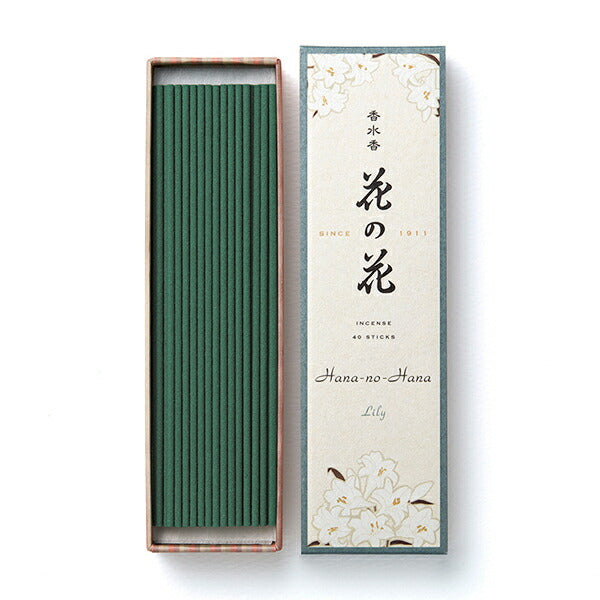 향수 향, 꽃 꽃, 백합, 긴 크기 40 조각, 향, 향, 향 막대, 30006 Nippon Kodo