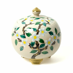 香炉(空薫用香炉)京焼 色絵丸香炉 花橘 お香 香炉 724501 松栄堂【domestic shipping only】