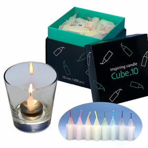 Cube10と燭台やすらぎセット candle ミニローソク gift ローソク 東海製蝋 TOKAISEIRO