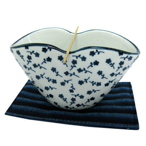 美濃焼 花小紋(はなこもん) 香皿 お香 線香 香炉 3203 薫寿堂【domestic shipping only】