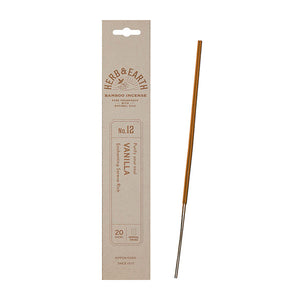 H&E(ハーブ&アース) バンブーインセンス バニラ 20本入 Incense  70012 日本香堂