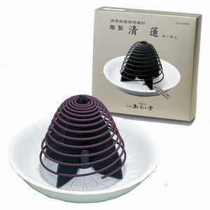 香火燃燒器,用於漩渦狀,陶瓷,seiren,紙盒,帶有隔熱支撐板,香火燃燒器,2815 Tamahatsudo