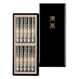 Uno Chiyo的香棒特別選擇了輕墨水櫻花,短尺寸10件盒子,香棒,香棒,禮物37116 Nippon Kodo