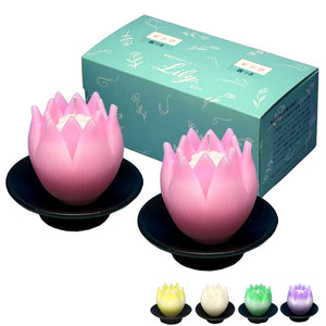 花型ローソク リリィ（器付）2個セット candle gift ローソク 東海製蝋 TOKAISEIRO