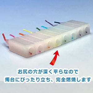 お灯り 6入 セット ミニローソク・燭台もえ・お線香 東海製蝋 日本製 TOKAISEIRO