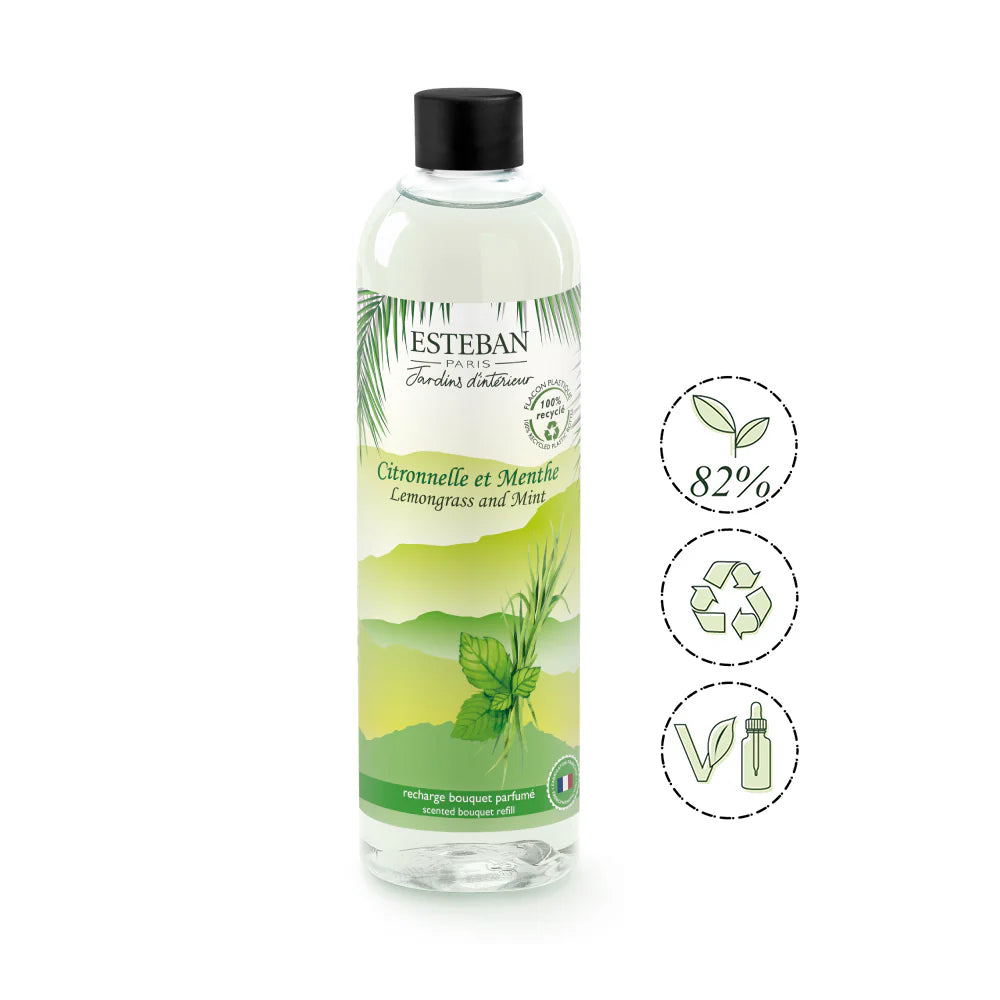 インテリアガーデンナチュール レモングラス&ミント フレグランスリフィル250ml  52552 日本香堂