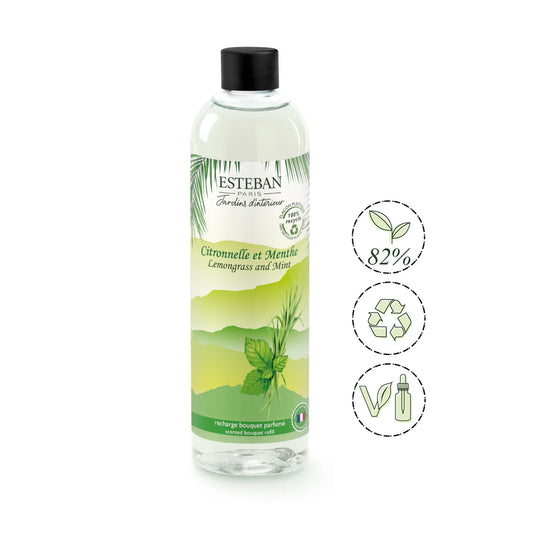 インテリアガーデンナチュール レモングラス&ミント フレグランスリフィル250ml  52552 日本香堂