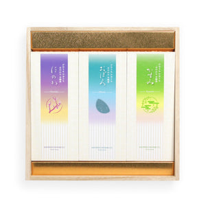 おぼろ かすみ ほのか Mケース3入桐箱詰合せ 線香 贈答用 松栄堂