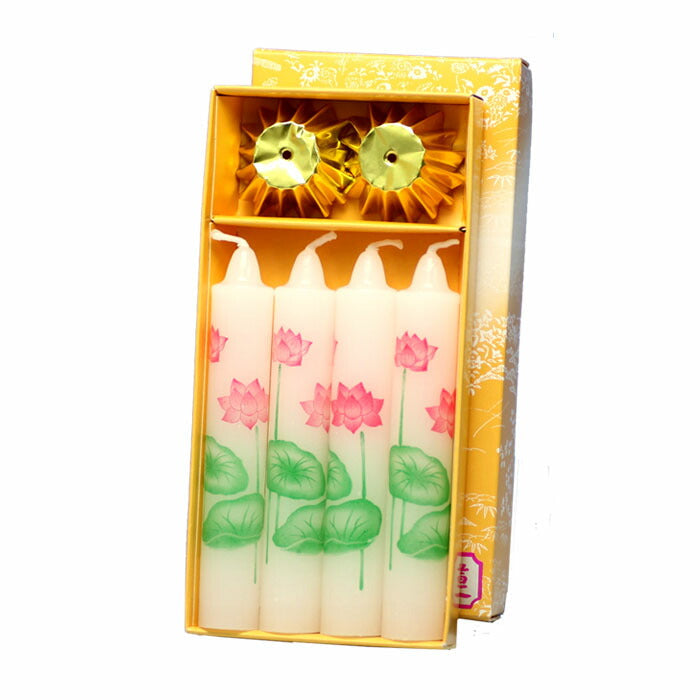 御献灯 8号 4本（蓮・菊・桔梗） ろうそく 東海製蝋