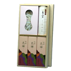 Specially selected Karin mini candle, two-type incense, paulownia box, incense stick, gift candle, 169, candle, incense stick