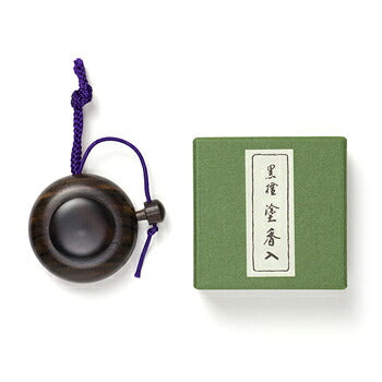黒檀 塗香入れ・巾着袋・選べる塗香 3点 セット 松栄堂 Shoyeido 日本製 【domestic shipping only】