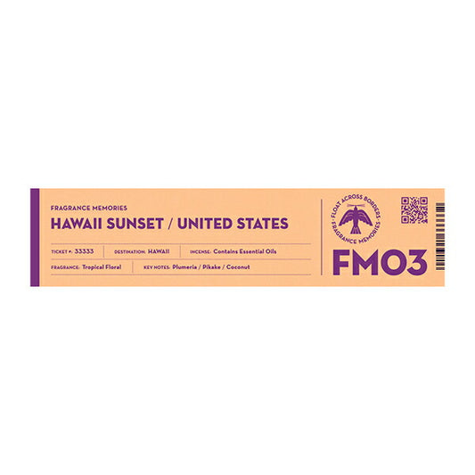 FM03ハワイサンセットHAWAIISUNSETスティック15本【日本香堂】