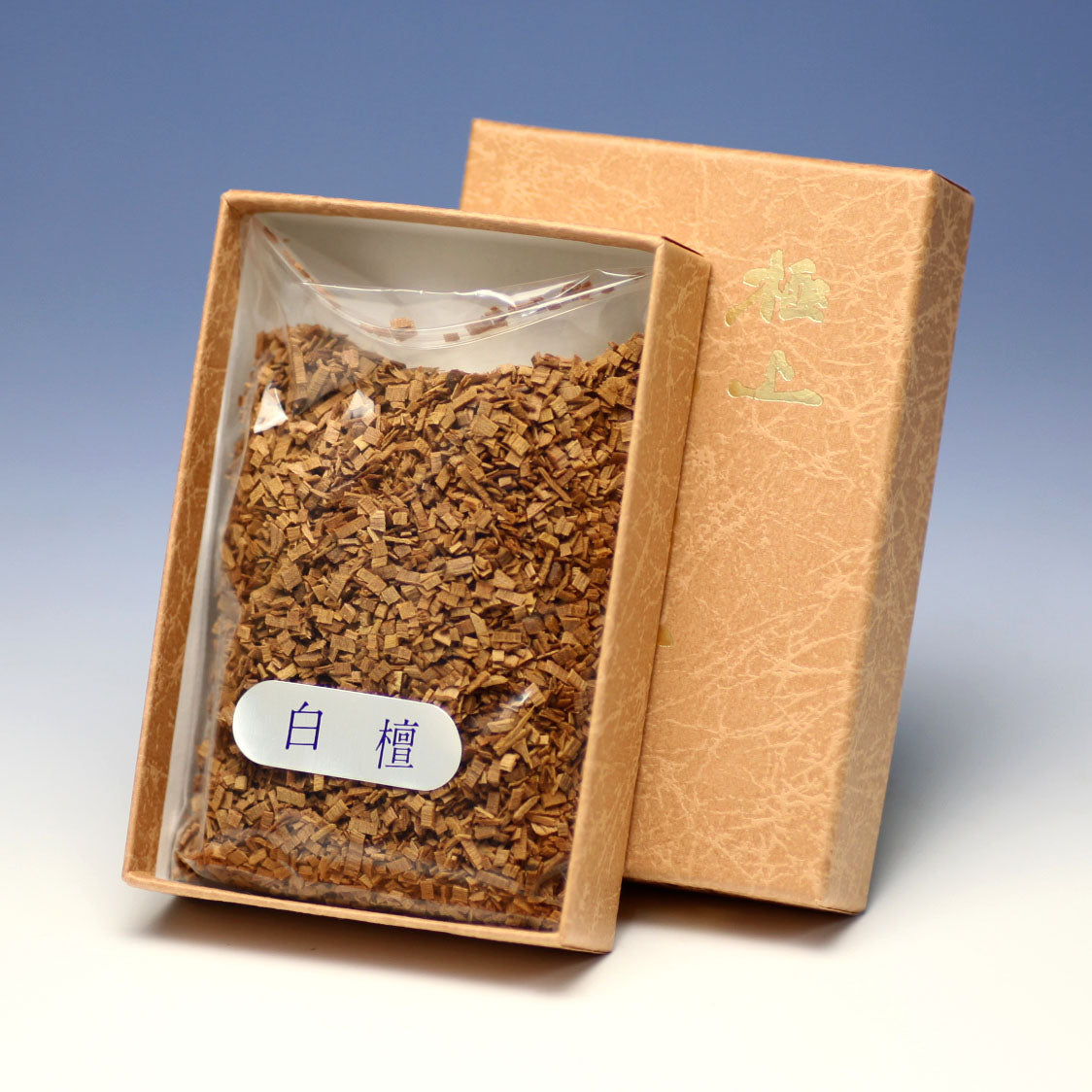 작은 상자에 새겨진 백단 25g, 번트 향 722 baieido