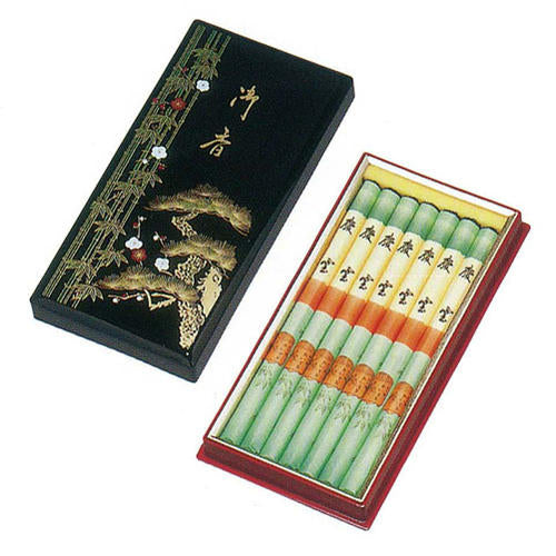 Shinmono Senko Keiun（竹）平型树脂漆盒Makie长度7个机型香作为礼物0352GYOKUSYODO gyokusyodo【国内航运只】