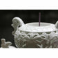 Incense burner Arita ware White porcelain arabesque carved incense stick 28101 Nippon Kodo Incense dish [domestic shipping only]