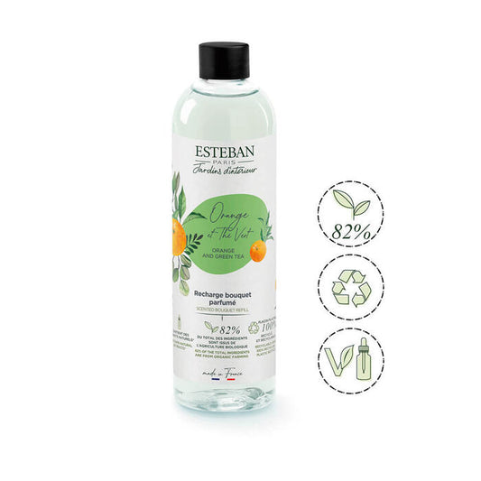 インテリアガーデンナチュール オレンジ&グリーンティー フレグランスリフィル250ml  52542 日本香堂