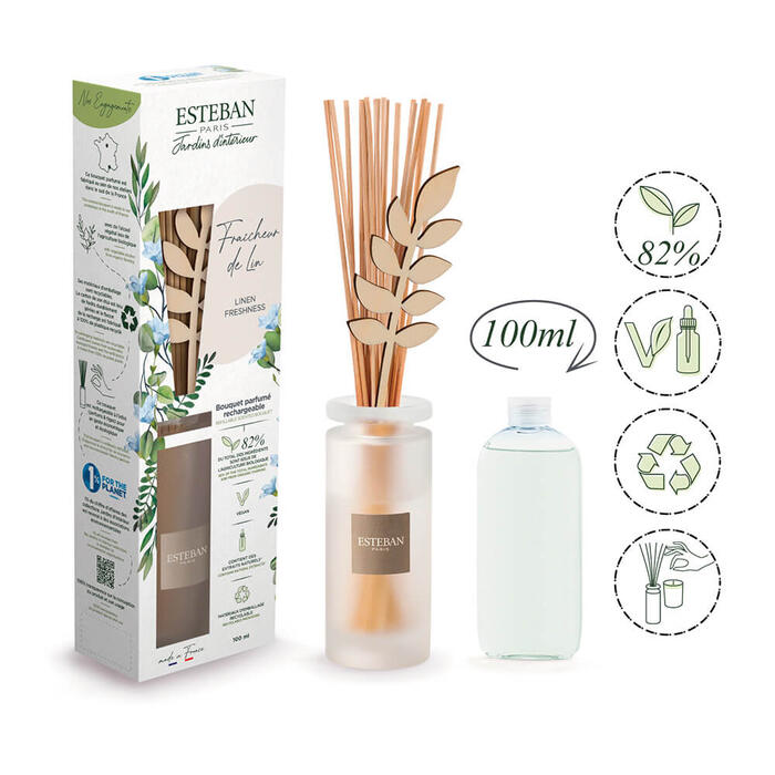 Interior Garden Nature Fressure Linen Rattan Bouquet Diffuser 52561 Nihon Kodo