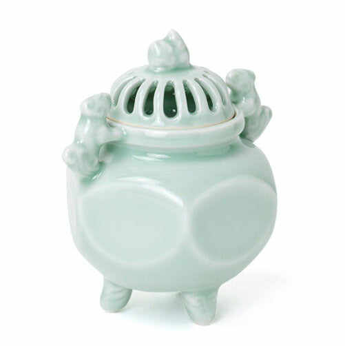 Incense burner (incense burner for sky-canceling) Nabeshima ware White Celadon Hexagon Incense Burner 714314 Shoeido [Domestic shipping Only]