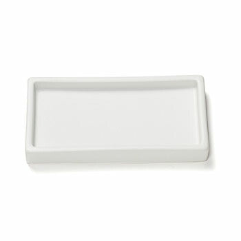 Long incense plate, white, incense plate, incense plate, 736351, Shoeido