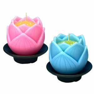 Flower-shaped candlestick (with bowl) Set of 2 CANDLE GIFT candle candles 142-01S TOKAISEIRO