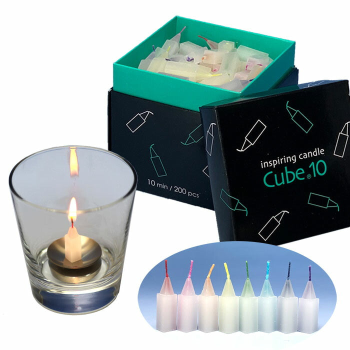 Cube10和Candlestick Say Set Candle Mini Rosok礼物Rosek tokai wax tokaiseiro
