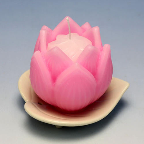 Flower-shaped candle (with bowl) 2 pieces CANDLE GIFT candle candle 148-01s Made in Tokai TOKAISEIRO