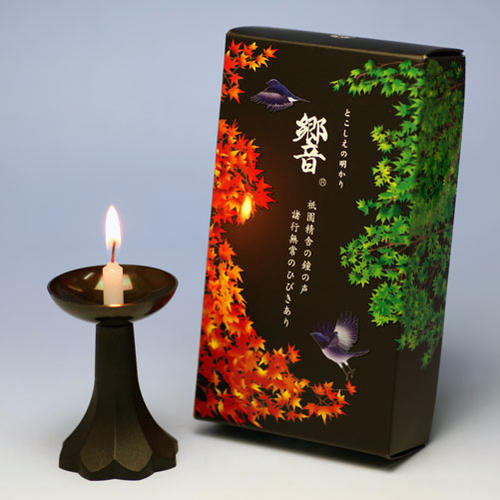 Yufuure Safe Set Hibiki and Candlestick Moe (1 Black) Set CANDLE Mini Rosok GIFT Rokusok Tokai Wax TOKAISEIRO