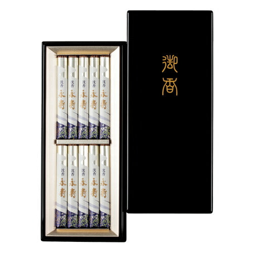 Agarwood Nagaju lacquer box short 10 pieces incense sticks, incense sticks, gifts 27908 Nippon Kodo