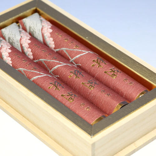 Small gift in a paulownia box with a short size 3-sized paulownia box with little slit incense sticks, water-sized 3-sized paulownia box with a short size slit incense stick, gift 6281 Tamahatsudo