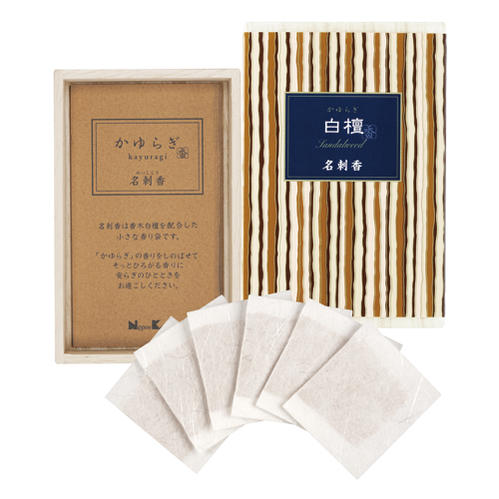 Yuragaga Sandalwood (Byakudan) Caprician Kiri Box 6 Incense 38465 Nippon Kodo NIPPON KODO Smell Bag