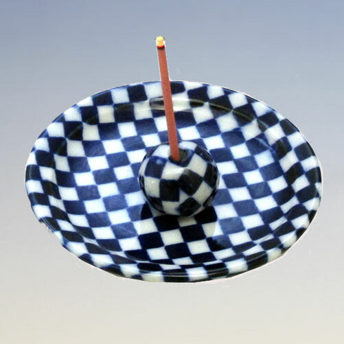 Mino ware, checkered incense plate with incense plate, incense plate, incense plate, incense plate, 3178, Kaorujudo, incense burner, [domestic shipping only]