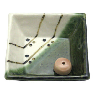 美濃焼 花あかり 香立付香皿 お香 線香 香立 香皿 香炉 薫寿堂