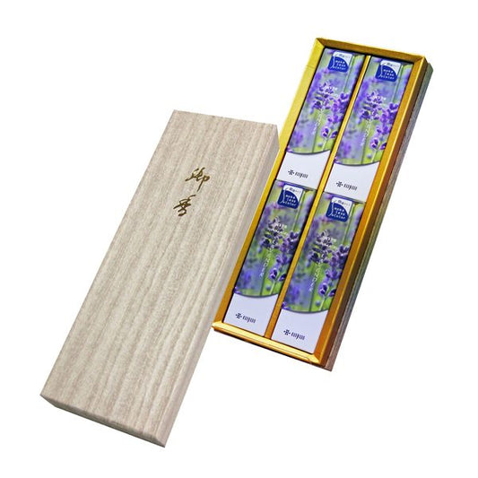 熏衣草日本风格的纸盒短尺寸4用于熏香礼物743Kaoru Kotodou【国内航运只】