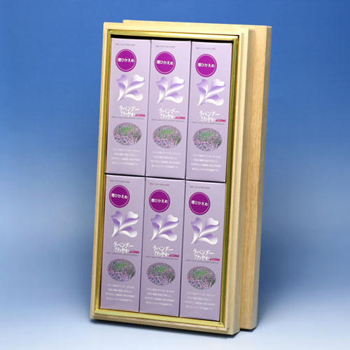Lavender refreshing (smoke remedy) Short rose 6 boxes of paulownia box incense sticks for gifts 183k baieido