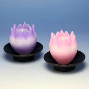 Flower type candlestick (with bowl) Set of 2 CANDLE GIFT  TOKAISEIRO