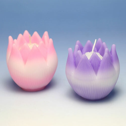 Flower -type candlestick (no vessel) Set of 2 CANDLE GIFT okaiseiro