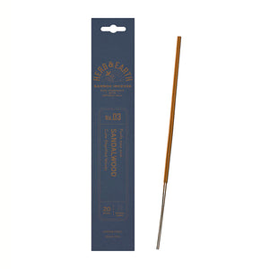 H＆E（ハーブ＆アース） バンブーインセンス サンダルウッド 20本入 Incense  70003 日本香堂