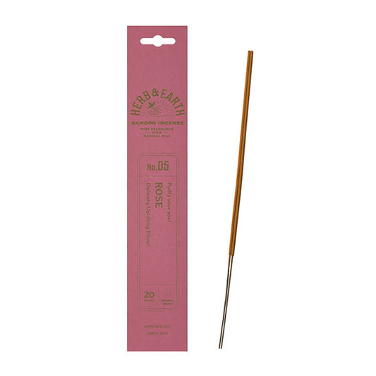 H＆E（ハーブ＆アース） バンブーインセンス ローズ 20本入 Incense  70005 日本香堂