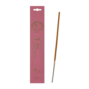 H＆E（ハーブ＆アース） バンブーインセンス ローズ 20本入 Incense  70005 日本香堂