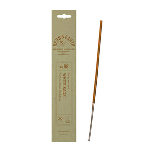 H＆E（ハーブ＆アース） バンブーインセンス ホワイトセージ 20本入 Incense  70008 日本香堂