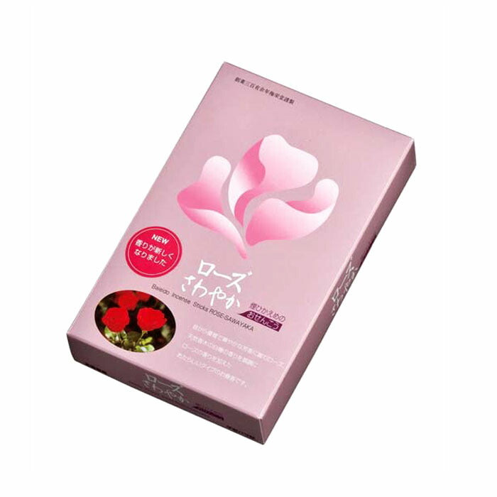 Rose Refreshing (Smoke Replica) Short-size flat rose Incense stick Incense 195 baieido