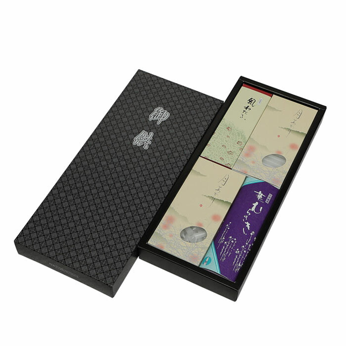 Expectives S-5A Randing and incense assortment (Moon Akari 30 minutes, moon Akari (thick) 8 minutes, Hanamura Saki Petit, Wind Wind smoke
