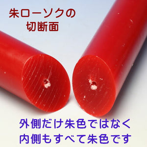 Wax type candlestick (red) No. 40 2 candles 164-13R TOKAISEIRO