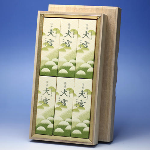 Incense sticks for short-sized products Incense sticks with little slurping Kaka Omiya Short-sized 6 boxes of paulownia box Incense sticks Gift 6058 Tamahatsudo