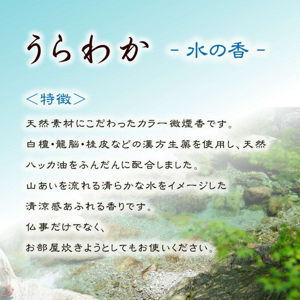 Urawaka礼物（Paulownia盒，短尺寸，8个试管）彩色烟雾香棒礼物Seijudo