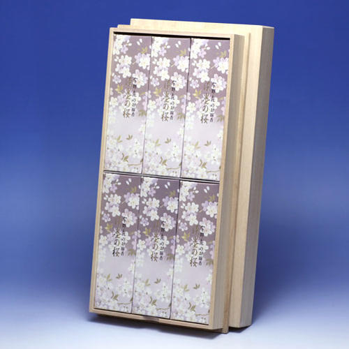Uno Chiyo의 향 스틱, 가벼운 잉크 벚꽃, 6 팩의 6 팩, 향 스틱, Nippon Kodo 37106